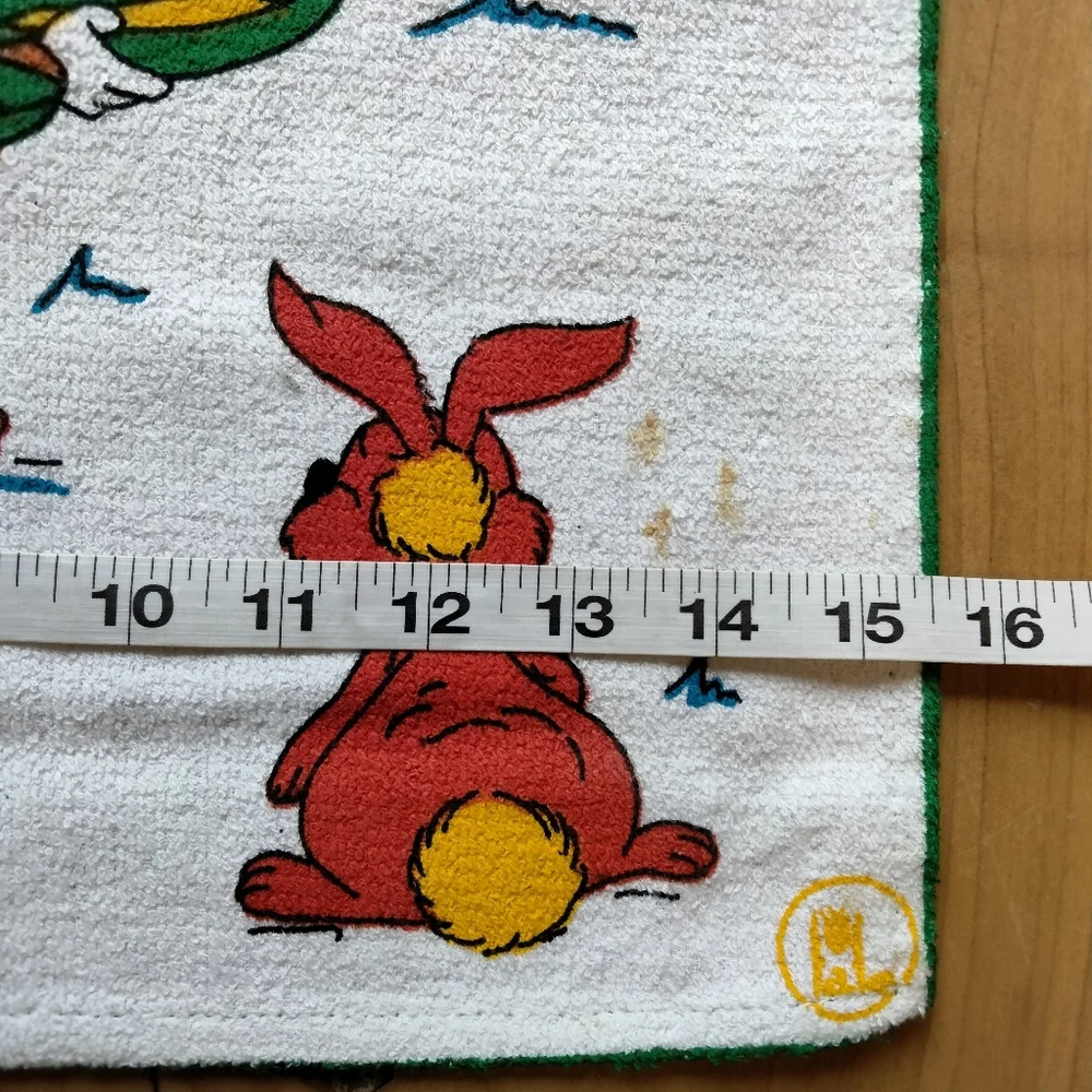 VTG 80's Walt Disney Donald Duck & Nephews Cotton Hand Towel 15.5